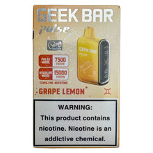 Load image into Gallery viewer, Grape Lemon - Geek Bar Pulse 15000
