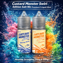 Laden Sie das Bild in den Galerie-Viewer, Custard Monster Swirl Edition Salt Nic Premium E-Liquid 30ml