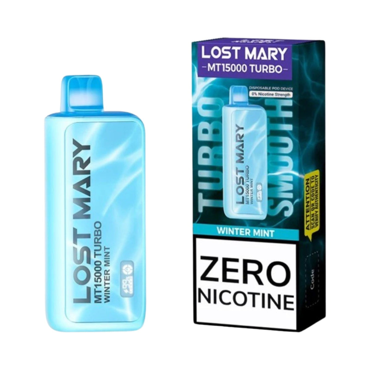 Winter Mint - Lost Mary MT15000 - Zero Nicotine Vape