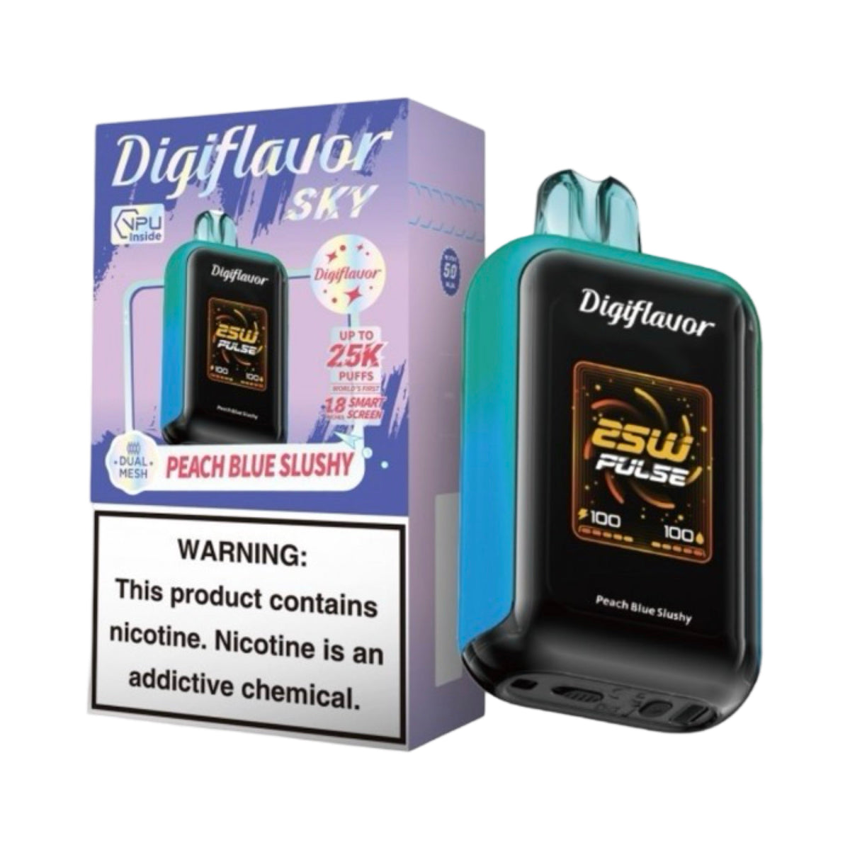 Peach Blue Slushy - Geek Bar Digiflavor Sky 25000 Peach Blue Slushy - Geek Bar Digiflavor Sky 25000