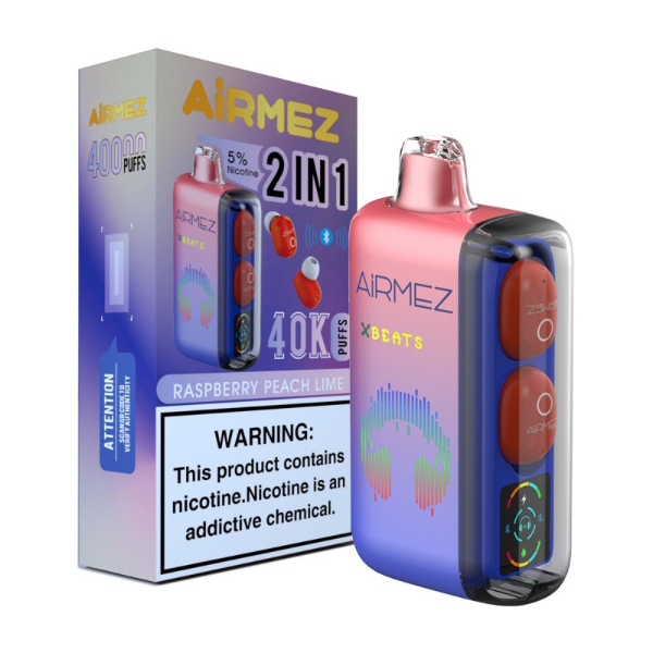 Malina Brzoskwinia Limonka - AirMez X-Beats 40K Urządzenie Vape - 40K Waporyzatory