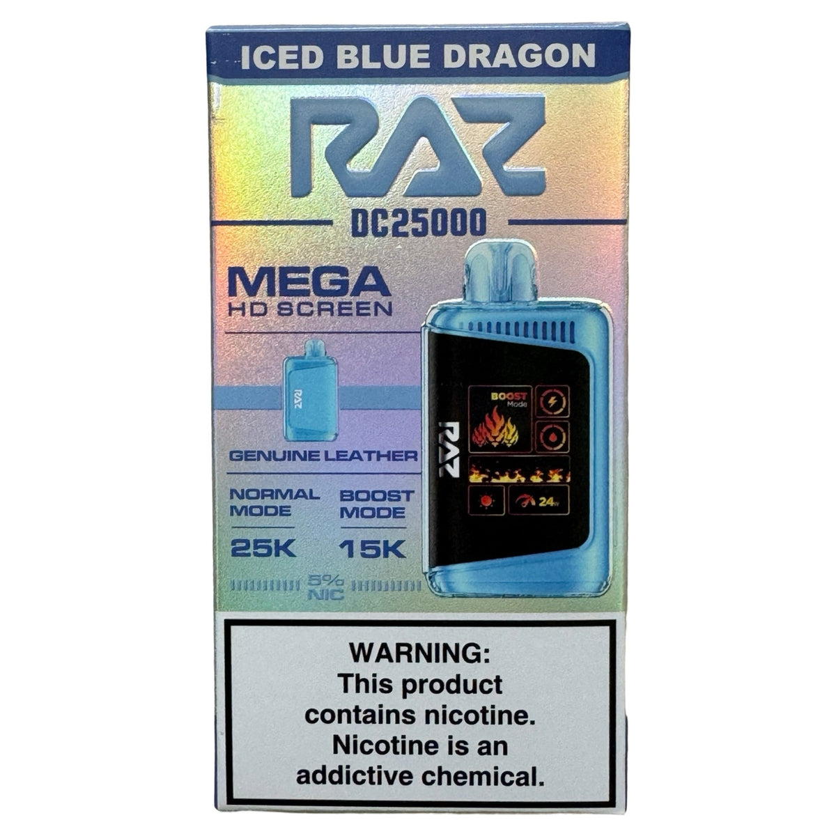 Iced Blue Dragon - RAZ DC25000 Disposable Vape Device Iced Blue Dragon - RAZ DC25000 Disposable Vape Device