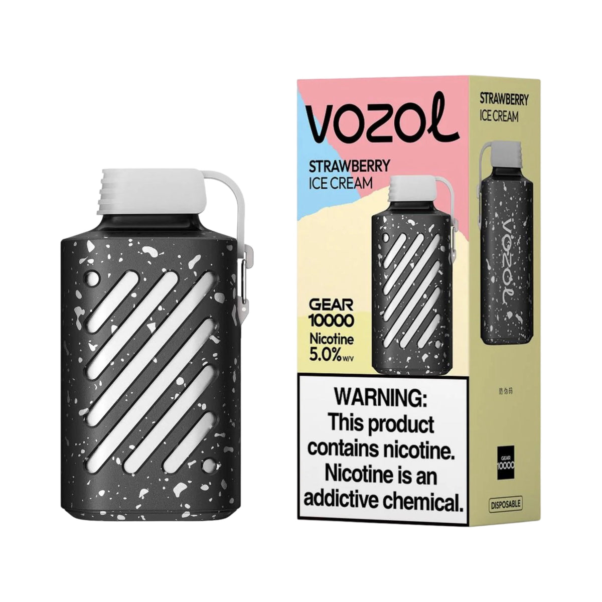 Strawberry Ice Cream - Vozol Gear 10000 Vape Delight