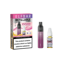 Charger l'image dans la visionneuse de galerie, Kit de dosettes jetables Elf Bar EV5000 + 20 mg de sel ElfLiq