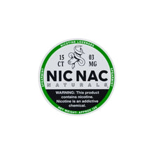 Load image into Gallery viewer, 3mg Nic Nac Naturals Nicotine - 15 Lozenge Tablets