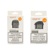 Charger l'image dans la visionneuse de galerie, Lot de deux dosettes de rechange Aspire Minican, 2 ml (0,8 Ohm/1,2 Ohm)