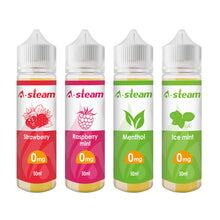Load image into Gallery viewer, A-Steam 50ml 0mg Shortfill E-Liquid (50VG/50PG)
