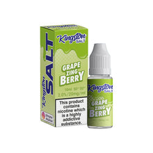 Load image into Gallery viewer, Kingston Nicotine Salts 20mg - 10ml MTL Vape Juice (50VG/50PG)