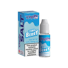 Charger l'image dans la visionneuse de galerie, 10 ml de e-liquide Kingston 10 mg de sel de nicotine (50VG/50PG) pour MTL Vaping