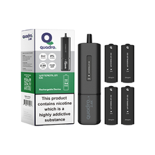 Load image into Gallery viewer, 20mg Quadro 2.4K Pod Vape Kit 4 in 1 Black Series 2400 Puffs