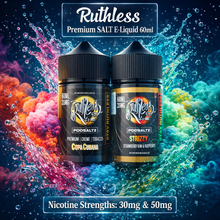 Lataa kuva galleria katsojaan, Ruthless Premium SALT E-Liquid 60ml