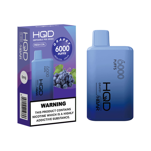 HQD HBAR - Χωρίς Νικοτίνη | 6000 ρουφηξιές