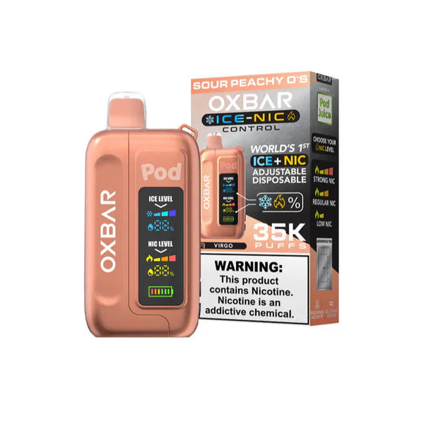 Sour Peachy O-s - Pod Juice X Oxbar Ice-Nic 35K - 35K Vape