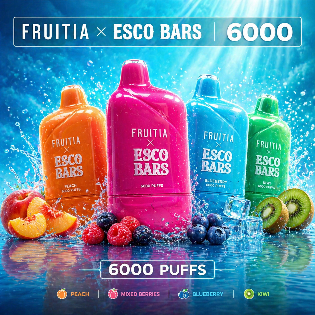Načítajte obrázok do galérie, Fruitia X Esco Bars 6000
