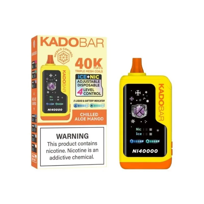 Ψυχρό Αλόη Μάνγκο - Kado Bar NI40K - Πάγος + Έλεγχος Νικοτίνης