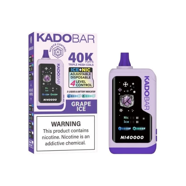 Grape Ice - Kado Bar NI40K - Ice + Nic Control - 40K Vapes