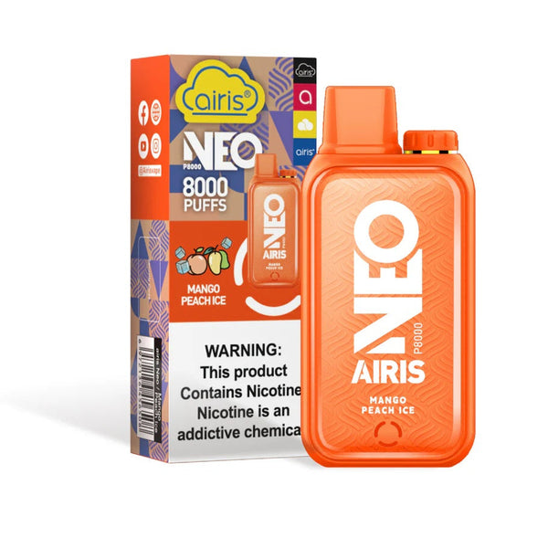 Mango Peach Ice - Airis Neo P8000 - Cheap Disposable Vapes Under $10