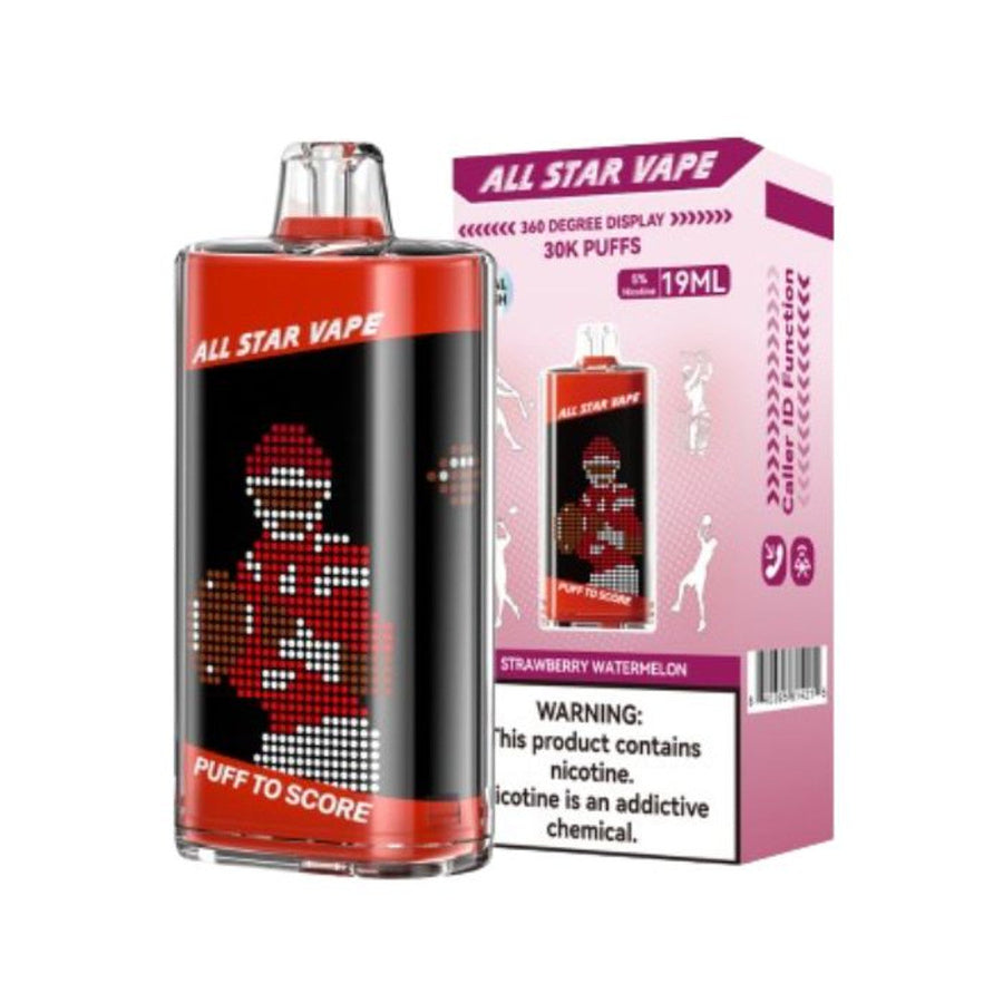 ALL-STAR 30K PUFF DISP 5CT - STRAWBERRY WATERMELON