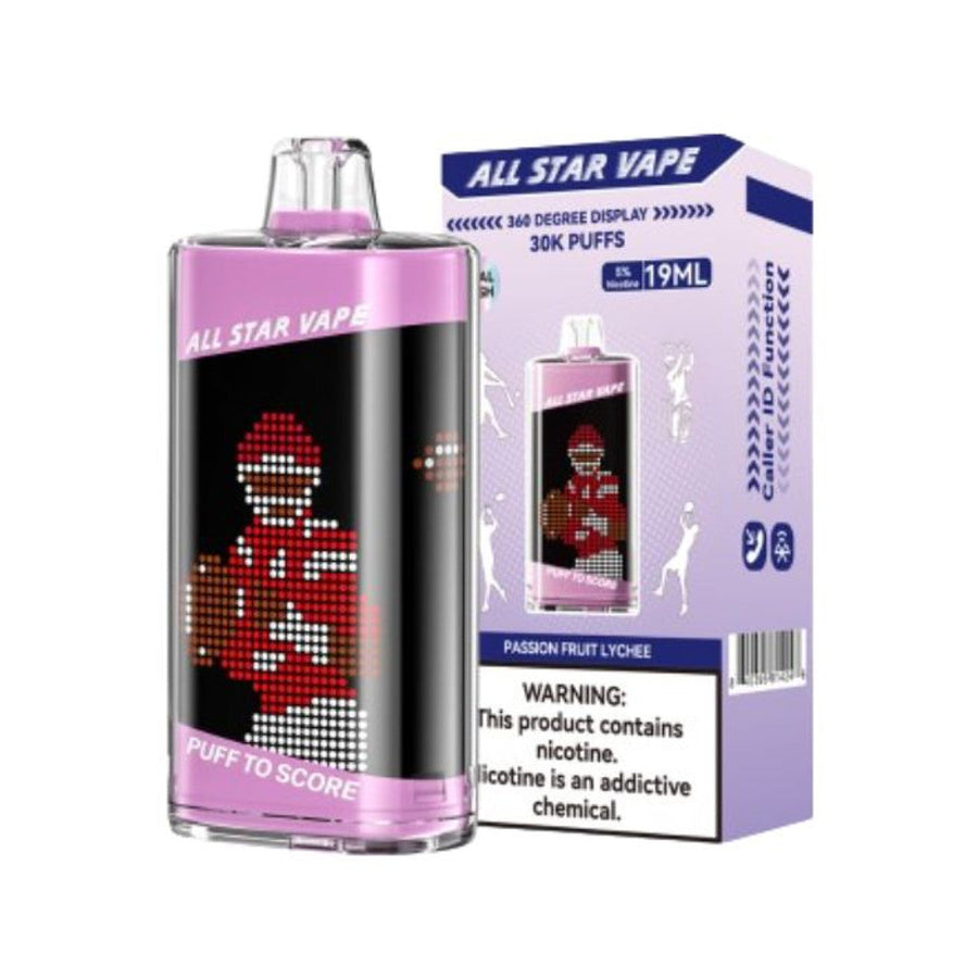 ALL-STAR 30K PUFF DISP 5CT - PASSION FRUIT LYCHEE