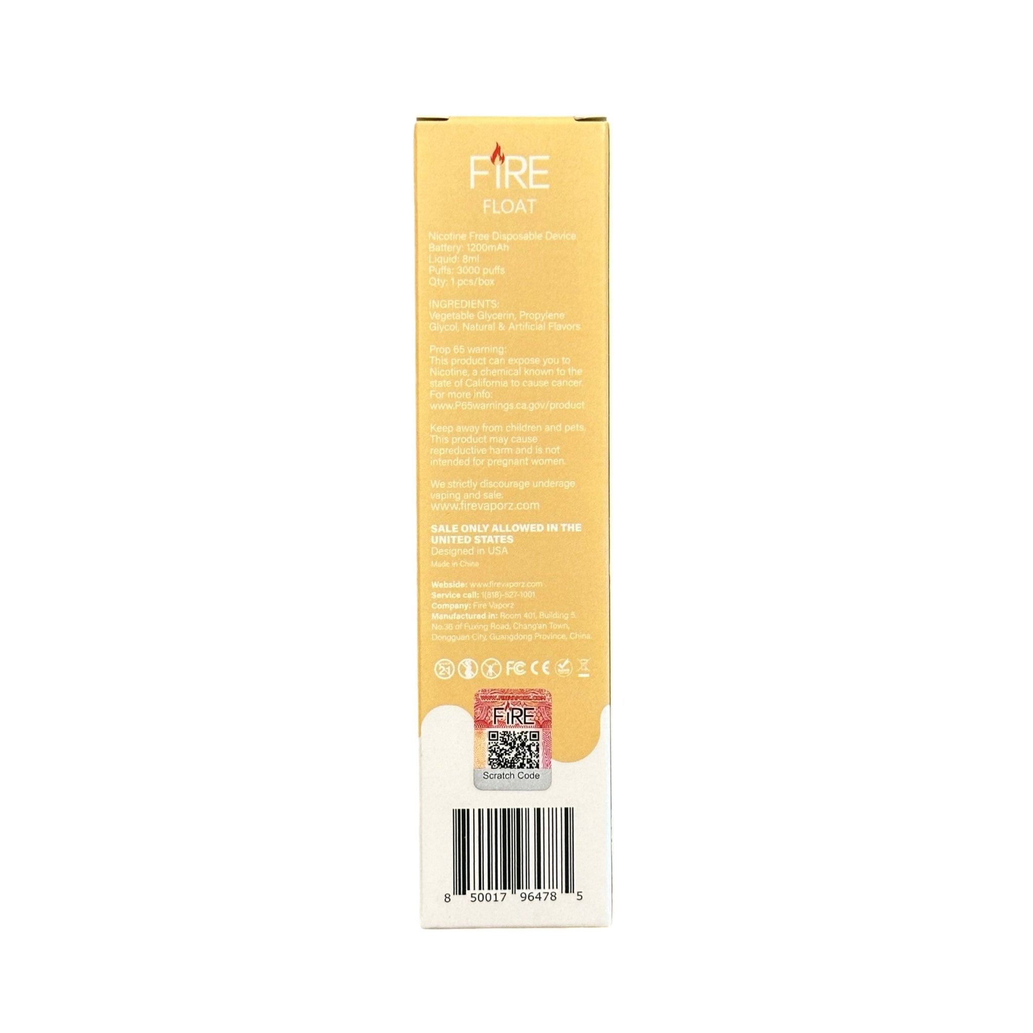 White Gummy - Fire Float 3000 - Zero Nicotine Vape White Gummy - Fire Float 3000 - Zero Nicotine Vape