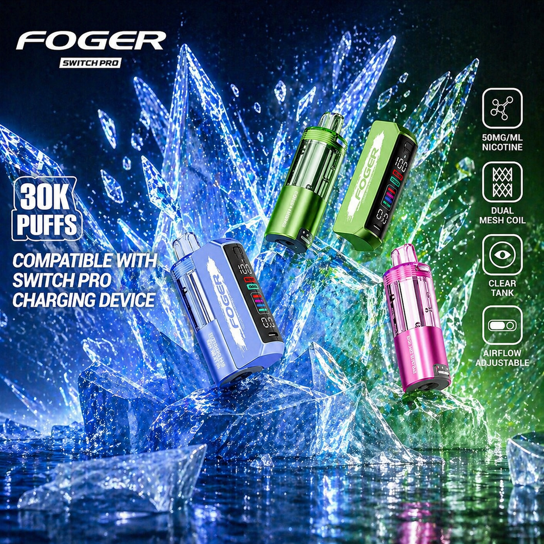 foger switch pro how to charge 30K POD 20 Charger Airbar Box:Cool Mint Flum Pebble Vape Review