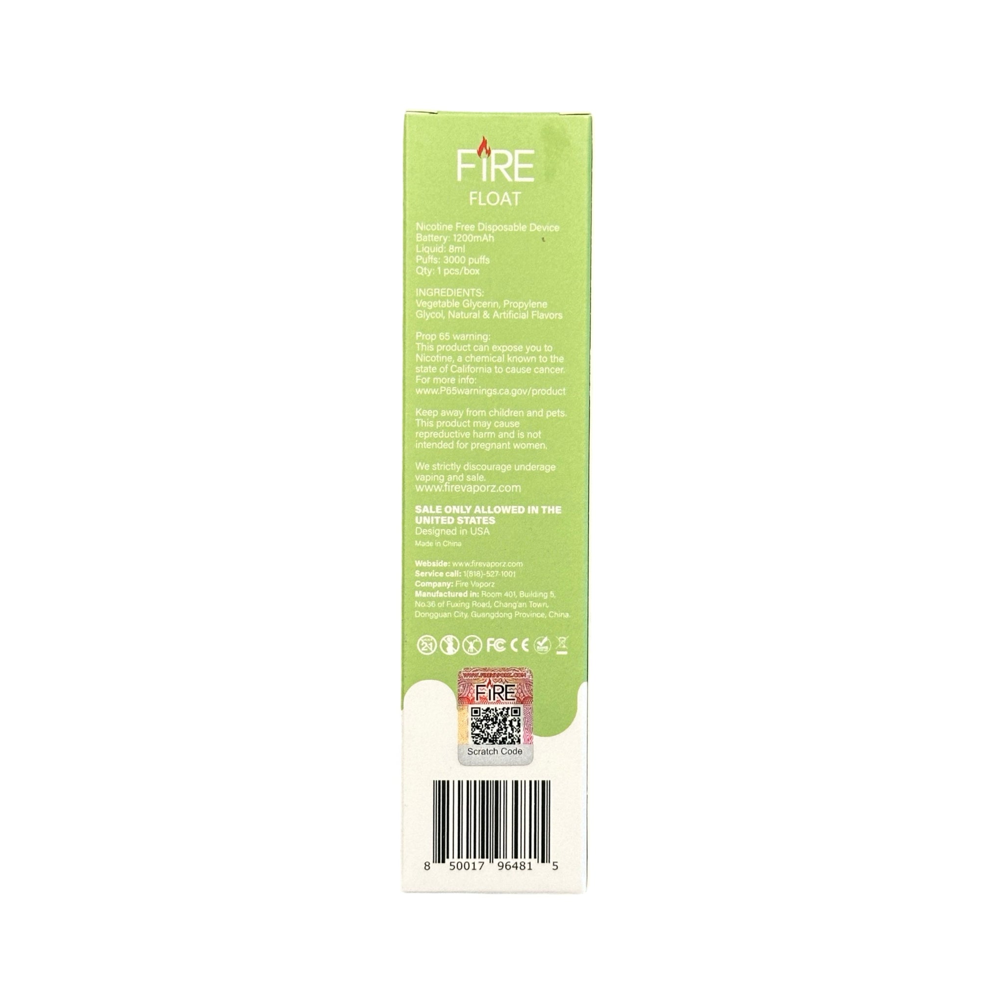 Sour Apple Ice - Fire Float 3000 - Zero Nicotine Vape Sour Apple Ice - Fire Float 3000 - Zero Nicotine Vape