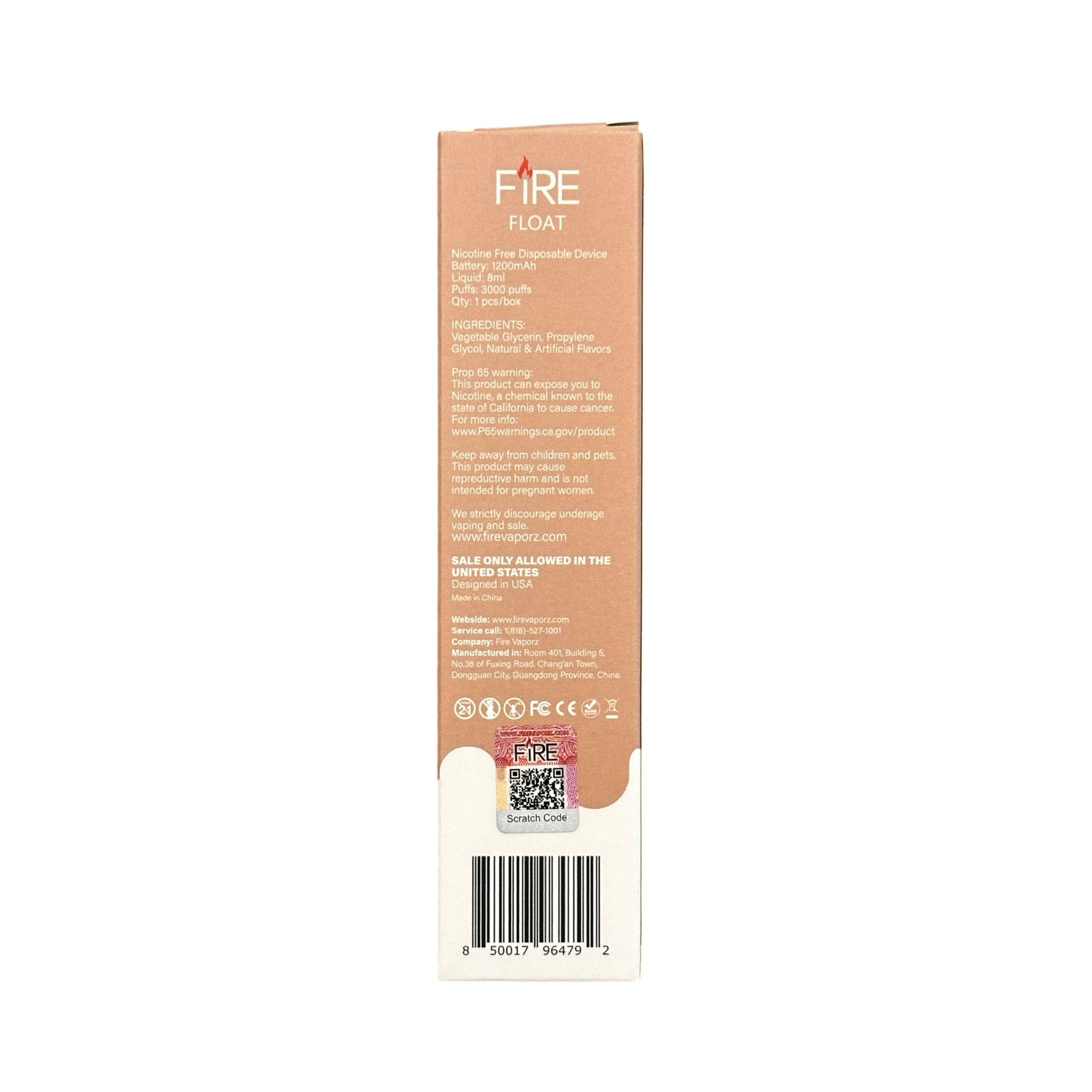 zero nicotine vape california Pineapple Coconut - Fire Float 3000