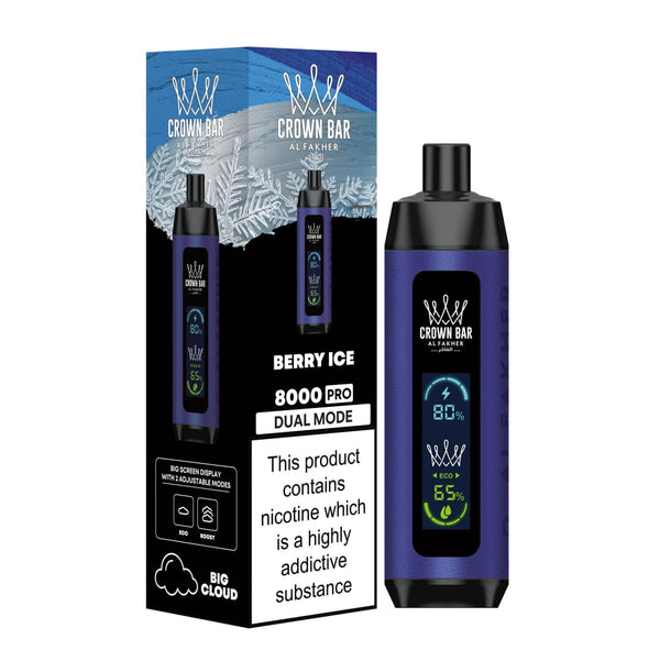 Berry Ice - Al Fakher Crown Bar 8K - Cheap Disposable Vapes Under $10