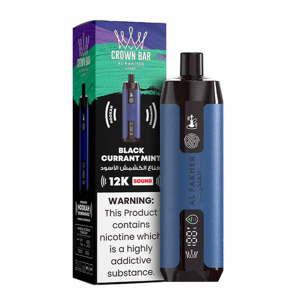 Black Currant Ice - Al Fakher Crown Bar 12K - Cheap Disposable Vapes Under $10