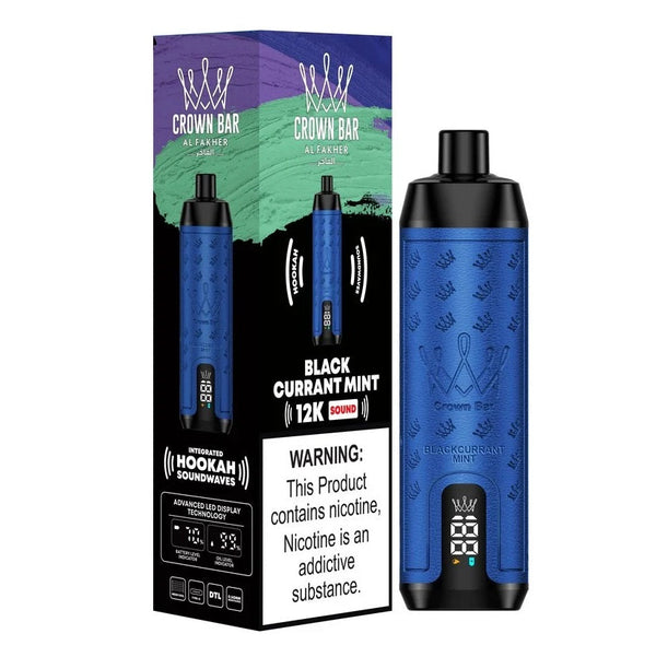 Black Currant Mint - Al Fakher Crown Bar 12K - Cheap Disposable Vapes Under $10