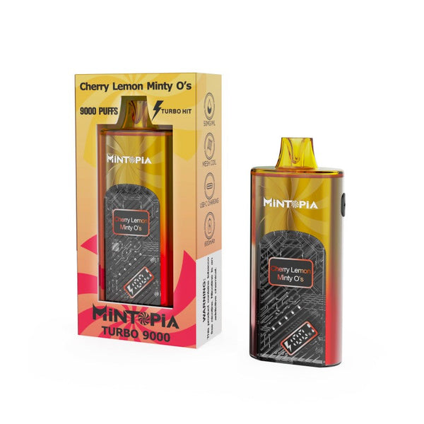 Cereja-Limão - Mintopia Turbo 9000 - Companhias aéreas de Vape