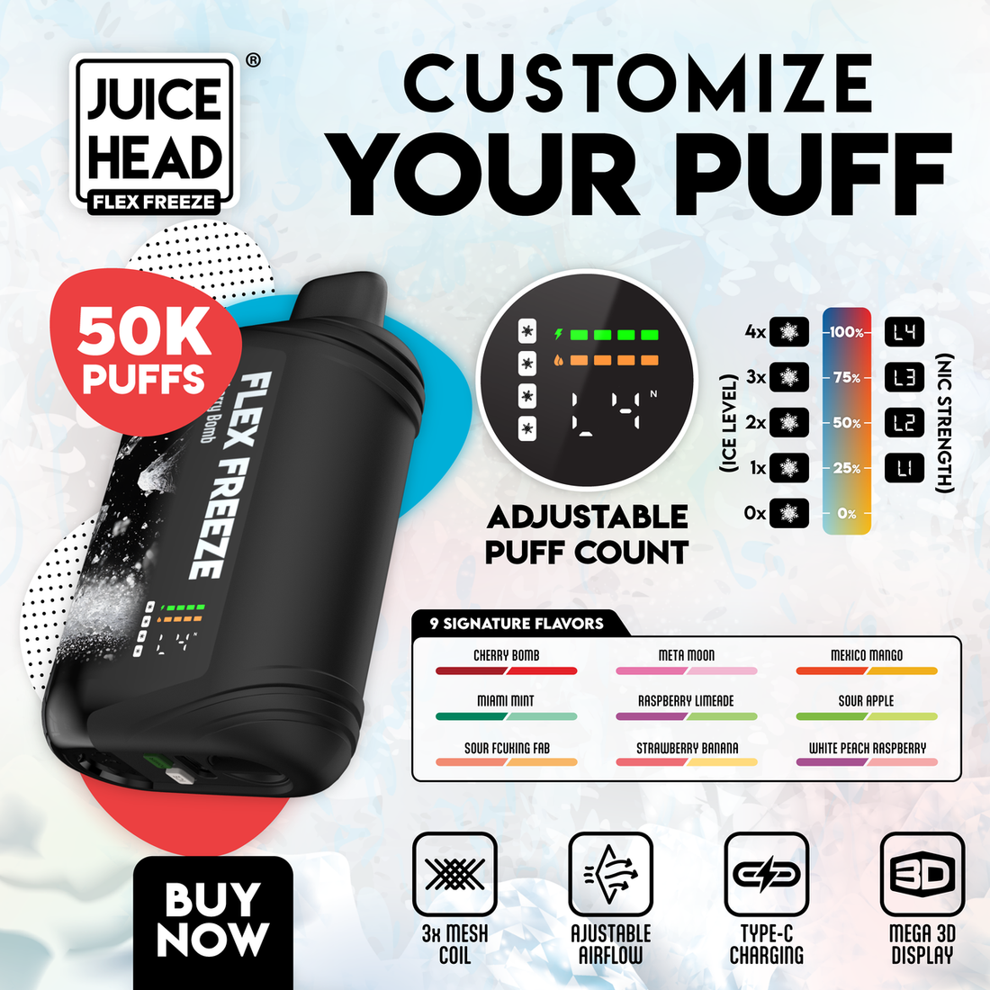 Load image into Gallery viewer, Juice Head Flex Freeze 50K
