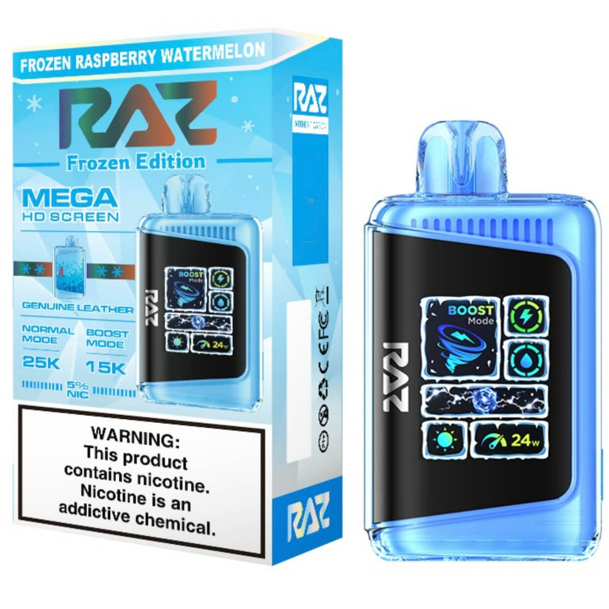 Frozen Raspberry Watermelon - RAZ DC25000 Vape Delight Frozen Raspberry Watermelon - RAZ DC25000 Vape Delight