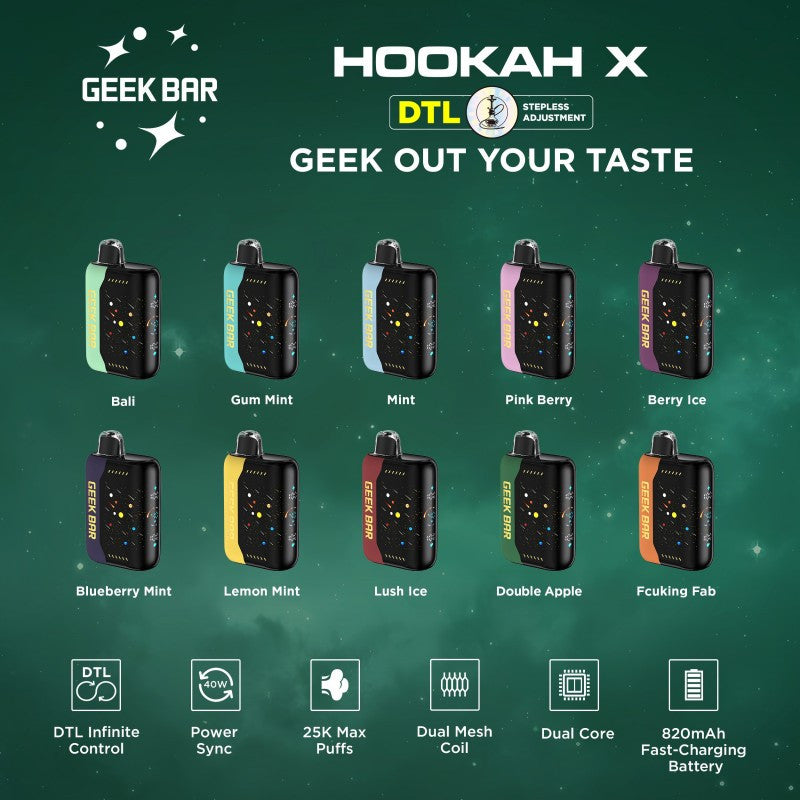 Lataa kuva gallerian katseluohjelmaan, Geek Bar Hookah X 25K
