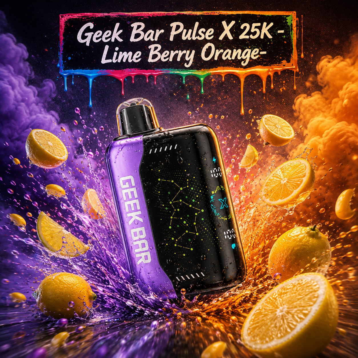 Geek Bar Pulse X 25K – limeta, jagodičevje, pomaranča