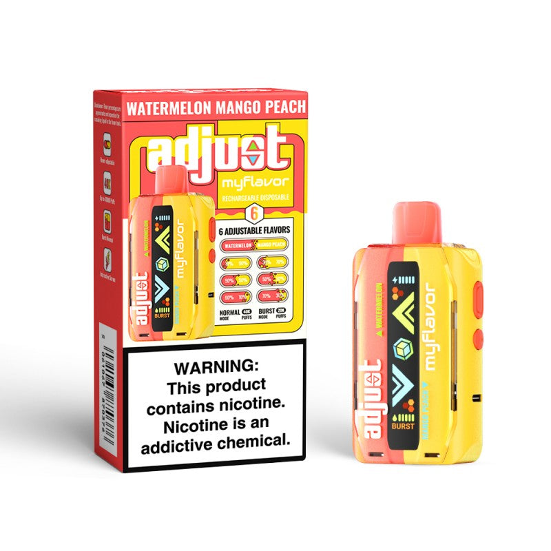 Adjust MyFlavor 40000 Watermelon Mango Peach | 20 After 4 Four Convenience & Smoke Shop Adjust MyFlavor 40000 Watermelon Mango Peach | 20 After 4 Four Convenience & Smoke Shop