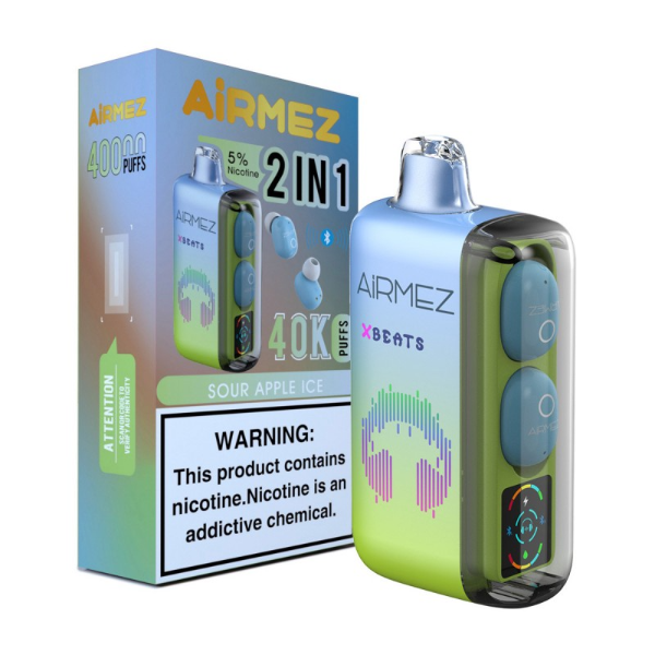 Sour Apple Ice Vape | Disposable Vapes AirMez 40K Sour Apple Ice Vape | Disposable Vapes AirMez 40K
