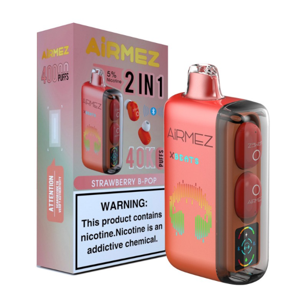 Braškė B-Pop - AirMez X-Beats 40K Vape Įrenginys - 40K Vapes