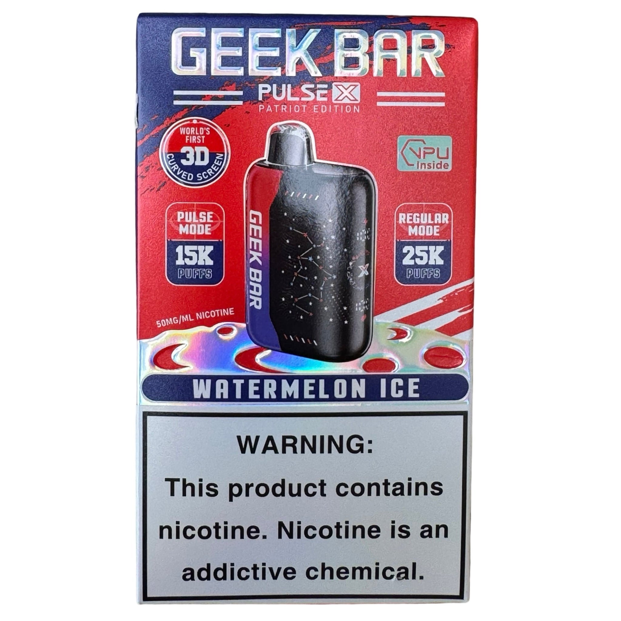 Watermelon Ice Patriot Edition | Disposable Vape Geek Bar Pulse X 25000 Watermelon Ice Patriot Edition | Disposable Vape Geek Bar Pulse X 25000