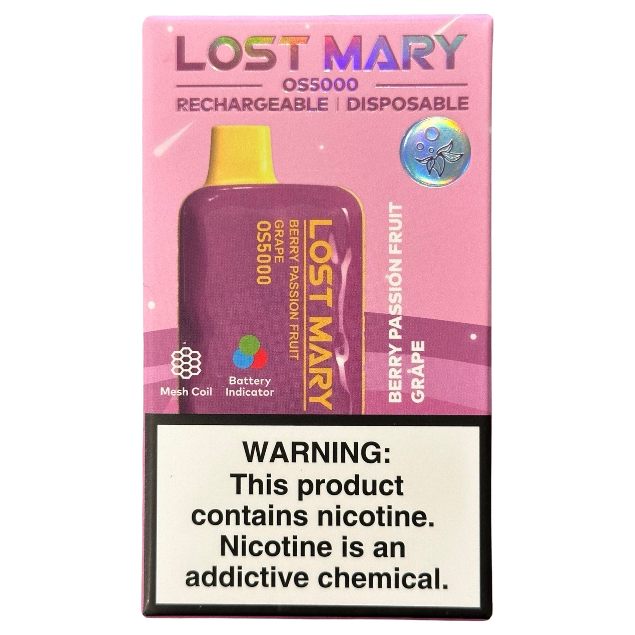 Berry Passion Fruit Grape | Disposable Vape Lost Mary Berry Passion Fruit Grape | Disposable Vape Lost Mary