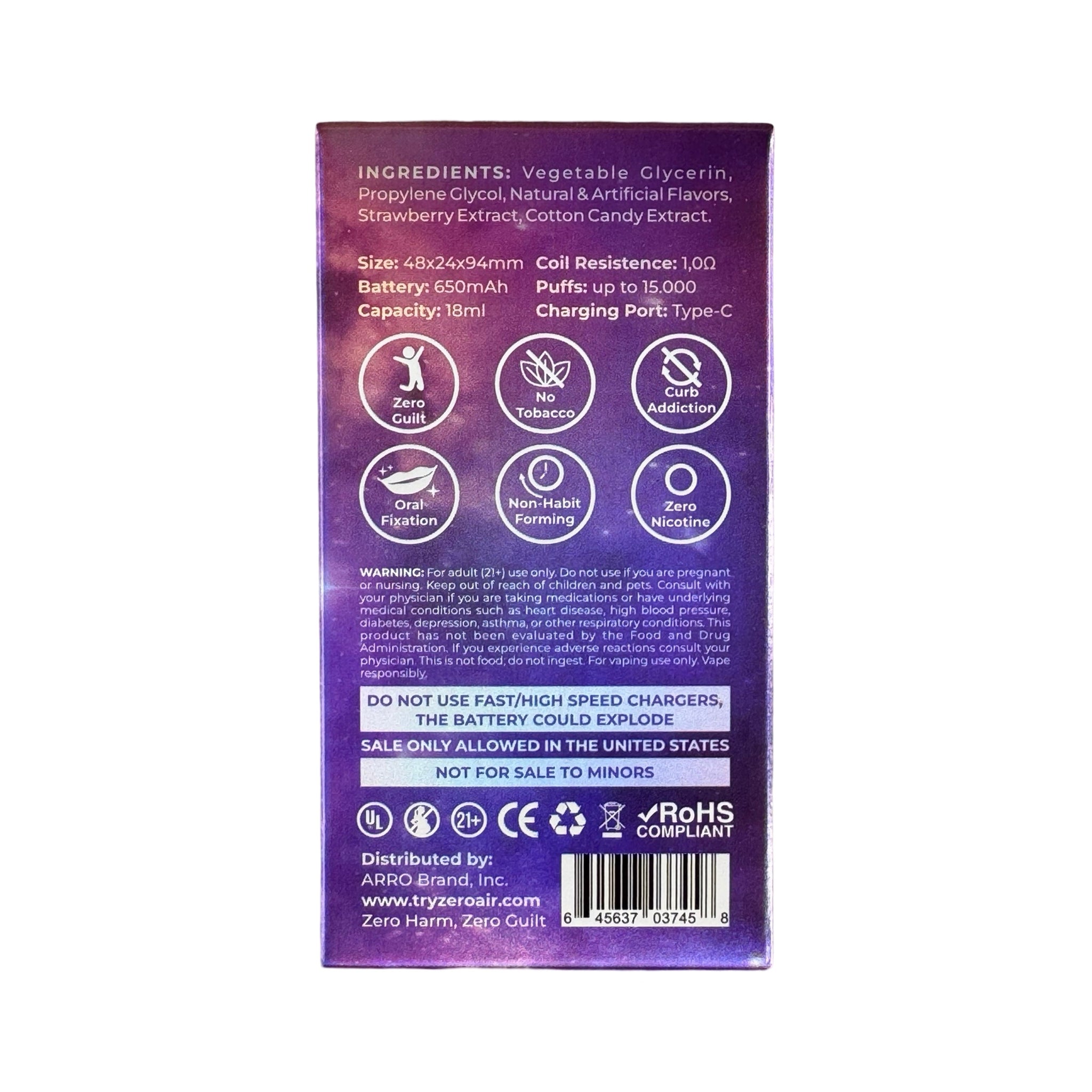 Cosmic Berry - Arro Ultra 15000 - Zero Nicotine Vape Cosmic Berry - Arro Ultra 15000 - Zero Nicotine Vape
