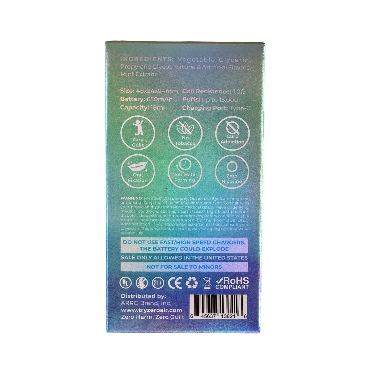 Magic Mint - Arro Ultra 15000 - Zero Nicotină