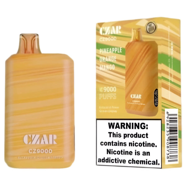 Ananás Pomaranč Mango - CZAR CZ9000 - 8500 náustkových vape zariadení