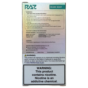 Miami Mint - RAZ DC25000: Refreshing Vape Experience Miami Mint - RAZ DC25000: Refreshing Vape Experience