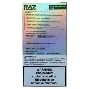 Sour Watermelon Peach - RAZ DC25000 Vape Experience Delight Sour Watermelon Peach - RAZ DC25000 Vape Experience Delight