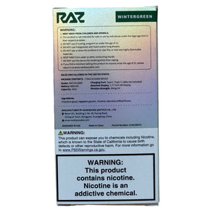 Wintergreen - RAZ DC25000: Long-Lasting Vape Experience Wintergreen - RAZ DC25000: Long-Lasting Vape Experience