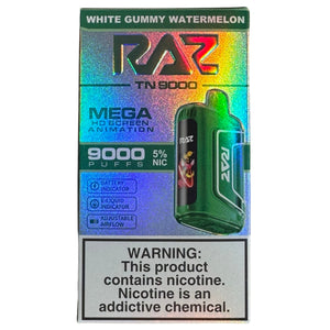 White Gummy Watermelon - RAZ TN9000 White Gummy Watermelon - RAZ TN9000