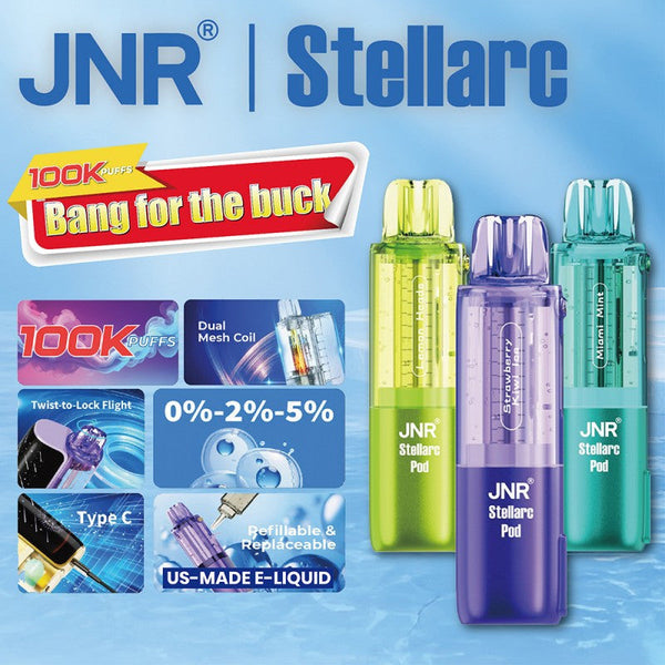 JNR Stellarc POD 100K - 20mg Nicotine - Disposable Vapes