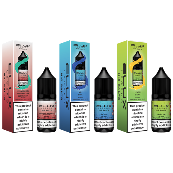 Elux Legend 10ml Nicotine Salts 10mg - Premium 50VG/50PG Vaping Experience