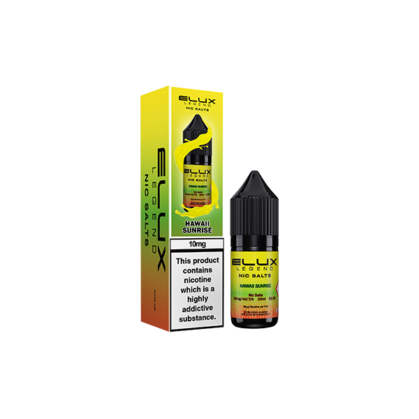 Elux Legend 10ml Nicotine Salts 10mg - Premium 50VG/50PG Vaping Experience